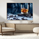 Whiskey Ice Wall Art Canvas Print