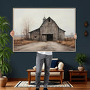 Farmhouse Rustic Barn Wall Art Canvas Print – Framed and
