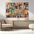 Abstract Art Collage Wall Art Canvas Print – Framed, Ready