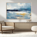 Abstract Ocean Canvas Wall Art - Coastal Blue and Gold by MyGreatCanvas | Canvas Wall Art Prints | Photo Prints & Wall Decor