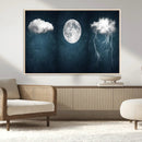 3 Piece Indigo Cloud Wall Art, Thunderstorm Moon Cloud by MyGreatCanvas | Canvas Wall Art Prints | Photo Prints & Wall Decor
