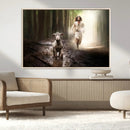 Jesus Canvas Wall Art - Jesus Running After Lost Lamb, by MyGreatCanvas | Canvas Wall Art Prints | Photo Prints & Wall Decor