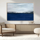 Navy Blue Abstract Wall Art Canvas Print