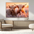 Highland Cows at Sunrise Wall Art Canvas Set – Serene and by MyGreatCanvas | Canvas Wall Art Prints | Photo Prints & Wall Decor