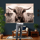Scottish Cow Longhorn Wall Art Canvas Print by MyGreatCanvas | Canvas Wall Art Prints | Photo Prints & Wall Decor