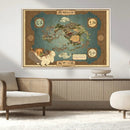 Avatar Wall Art: The Last Airbender Vintage Map - Wall Art