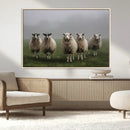 Flock of Sheep in a Mystical Fog – Pastoral Wall Art Canvas by MyGreatCanvas | Canvas Wall Art Prints | Photo Prints & Wall Decor