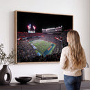 Ben Hill Griffin Stadium Night Game Triple Canvas Wall Art -