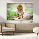 Leopard on the Prowl - Stunning Large Framed Leopard Wall