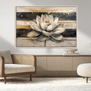 Abstract Lotus Flower Wall Art Canvas Print, Meditation Yoga