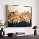 Rustic Wood Mountain Wall Art Print | Triptych Giclee Print
