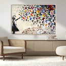 Banksy Graffiti Wall Art Canvas Print: Girl Releasing
