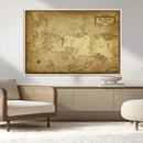 Vintage Game of Thrones Map Wall Art | Westeros and Essos