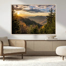 Sunrise Over the Smoky Mountains Canvas Wall Art –