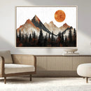 Modern Abstract Mountain Canvas Wall Art Print, Abstract