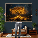 Golden Tree of Life Canvas Wall Art Print - Majestic Glowing by MyGreatCanvas | Canvas Wall Art Prints | Photo Prints & Wall Decor