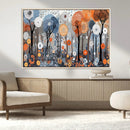 Abstract Winter Landscape Canvas Wall Art Print - Large