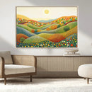 YAYOI KUSAMA Wall Art - Colorful Dot Art Landscape Canvas,