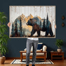 Rustic Bear Wall Art - Grizzly 399 Bear Wall Art - Mountain