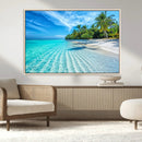 Tropical Beach Wall Art Canvas Print - Serene Ocean