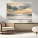 Modern Coastal Artwork with Vibrant Abstract Ocean Waves