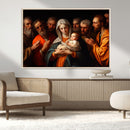 Religious Canvas Wall Art Print - Madonna and Child with