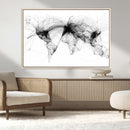 Abstract World Map Wall Art – Framed Geometric Line Canvas by MyGreatCanvas | Canvas Wall Art Prints | Photo Prints & Wall Decor
