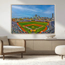 Wrigley Field Chicago Cubs Panoramic Canvas Print –