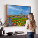 Wrigley Field Chicago Cubs Panoramic Canvas Print –