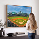 Wrigley Field Chicago Cubs Panoramic Canvas Print –