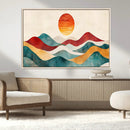 Southwest Mountain Wall Art Canvas Print – Boho Triptych