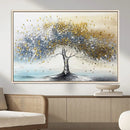 Golden and Silver Tree Wall Art – Framed Elegant Leaves by MyGreatCanvas | Canvas Wall Art Prints | Photo Prints & Wall Decor