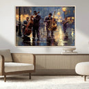 Afro Abstract Jazz Music Wall Art Canvas Print – Colorful