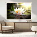 Lotus Flower Wall Art Canvas Print, Water Lily Large Wall