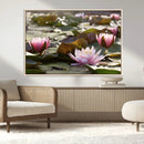 Lotus Flower Wall Art Canvas Print, Water Lily Large Wall