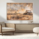 Rustic Farmhouse Wall Art Canvas Print | Barn and Field