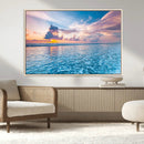 Ocean Sunset Canvas Wall Art Print – Tranquil Seascape