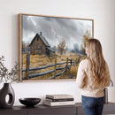 Rustic Autumn Farmhouse Wall Art Canvas Print – Serene