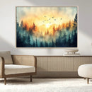Abstract Forest Wall Art Print- Serene Nature Canvas Print