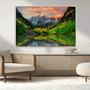 Maroon Bells Lake Wall Art Canvas Print – Framed Majestic by MyGreatCanvas | Canvas Wall Art Prints | Photo Prints & Wall Decor