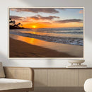 Tropical Beach Wall Art – Framed Sunset Ocean Canvas by MyGreatCanvas | Canvas Wall Art Prints | Photo Prints & Wall Decor