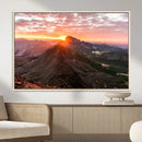 Mountain Sunrise Wall Art – Framed Alpine Ridge Canvas by MyGreatCanvas | Canvas Wall Art Prints | Photo Prints & Wall Decor
