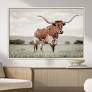 Texas Longhorn Wall Art – Framed Spotted Cattle Canvas by MyGreatCanvas | Canvas Wall Art Prints | Photo Prints & Wall Decor