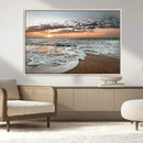 Ocean Sunset Wall Art Canvas Print – Framed Beach Waves