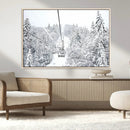 Snowy Ski Lift Wall Art – Framed Winter Mountain Canvas by MyGreatCanvas | Canvas Wall Art Prints | Photo Prints & Wall Decor
