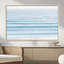 Ocean Wave Surfer Wall Art – Framed Minimal Seascape Canvas by MyGreatCanvas | Canvas Wall Art Prints | Photo Prints & Wall Decor