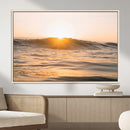 Calm Water Wall Art – Framed Sunset Waves Canvas Artwork, by MyGreatCanvas | Canvas Wall Art Prints | Photo Prints & Wall Decor