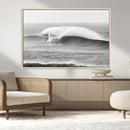 Monochrome Seascape Wall Art Canvas Print – Framed Surf Wave by MyGreatCanvas | Canvas Wall Art Prints | Photo Prints & Wall Decor