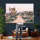 Joshua Tree Park Wall Art Canvas Print – Framed Desert Road by MyGreatCanvas | Canvas Wall Art Prints | Photo Prints & Wall Decor