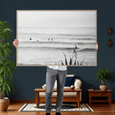 Surfer Silhouette Wall Art Canvas Print – Framed Calm Ocean by MyGreatCanvas | Canvas Wall Art Prints | Photo Prints & Wall Decor